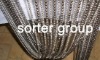 Sorter decorative metal bead chain curtain