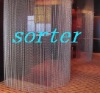 Sorter decorative metal bead chain curtain