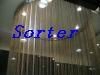 Sorter decorative metal bead chain curtain