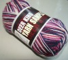 Space dyed wool nylon blended yarn in ball