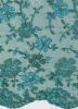 Spangle embroidery fabric on mesh for dress