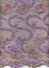Spangle embroidery on mesh fabric design with handmade for wedding
