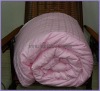 Squared Pink Jacquard Mulberry Silk Quilt