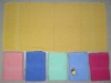 Stock terry bath towel with  board