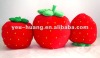 Strawberry round plush cushion