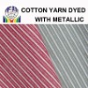 Stripe Design 97%Cotton 3%Metallic Yarn Dyed Shirting Fabric