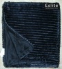 Stripe soft plush throw
