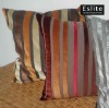 Striped Cotton Velvet Cushion