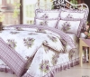 Stylish 100% cotton Printing bedding set  - Purple Flower