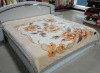 Super soft blanket NO.8190 beige polyester mink blanket