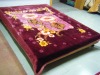 Super soft flower printed mink blanket