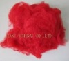 Supply 3d  red polyester staple fiber for good quality