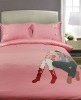 Sweet Romantic lover embroidery bedding set/bed sheet
