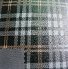 TC bronzing check suede fabric for fashion garment