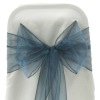 TEAL WEDDING ORGANZA CHAIR COVER BOW SASH UK SELLER