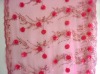 TM-124,100% Polyester squine embroidery on mesh fabric