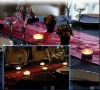 Table runner with lights for banquet