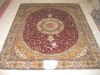 Tabriz high quality hot products persian design turkish knots pure silk carpet