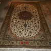 Tabriz style hand knotted silk rug