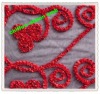 Taffeta Ribbon Embroidery Fabric on Mesh