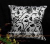 Taffeta fabric jacquard flocked leaf printed aquare handmade cushion & cushion cover & pillow & pillow cover