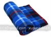 Tartan checked printing polyester fleece throw blanket