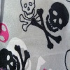 Terrorist!!! skeleton head printing fabric