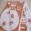 Terry jacquard towel with dobby border