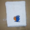 Terry towel embroidery bath glove
