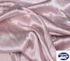 The small MOQ of 100% silk chiffon  fabric with stripes  for dress ,scarf, shawl fabric making