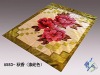 Three-dimensional cut flowers, duplex acrylic blankets