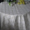 Three-dimensional geometric grid pattern of strong 180CM table cloth polyester