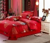 Tie the knot   100% cotton printed bedding set with 4 pcs