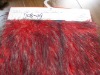 Tip-dyed high pile fake fur