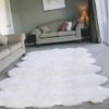 Top quality 12 pelts Sheepskin rugs with white color