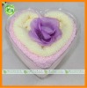 Towel cake gifts heart design (cotton hand towel)