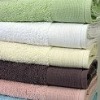 Towel with twist pile border