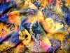 Transfer printing composited chiffon fabric