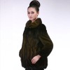 Transition color fashion exotic fur coats for women