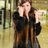 Transition color fashion exotic fur coats for women