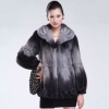 Transition color fashion exotic fur coats for women