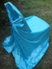 Turquoise Blue satin universal chair cover