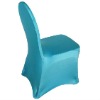 Turquoise blue Spandex Chair Cover in Curved Style for weddings