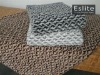 Two tone curly fur throw