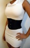 Under bust satin corset steel boned wide waist belt top