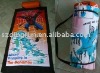Velour Printed Beach Towel inflatable Pillow