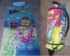 Velour Printed Beach Towel inflatable Pillow