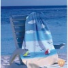 Velour and reactive printed beach towel