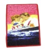 Velour and reactive printed towel