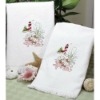 Velour embroidery towel